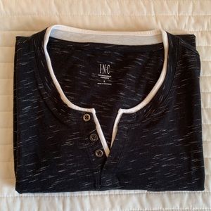 NWOT I.N.C. Short Sleeve Shirt With Split Neck